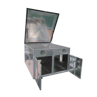 single and double compartment aluminum dog cage dog box for sale