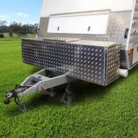 Custom Aluminum Checker Plate Storage Tool Box For Camper Trailer